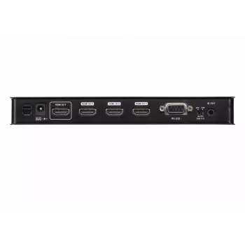 ATEN 4-Port True 4K HDMI Switch, HDMI, Metal, Black, 60 Hz, 3 m, 18 Gbit/s