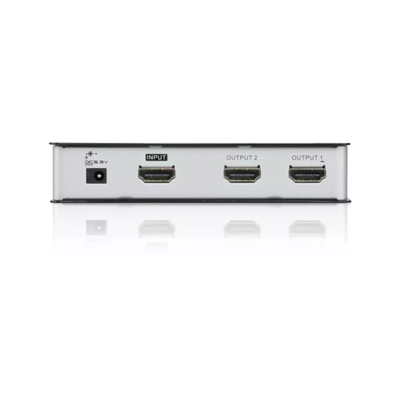 ATEN 2-Port HDMI Audio/Video Splitter 4Kx2K, HDMI, 2x HDMI, 4096 x 2160 pixels, Black, Metal, 4K Ultra HD