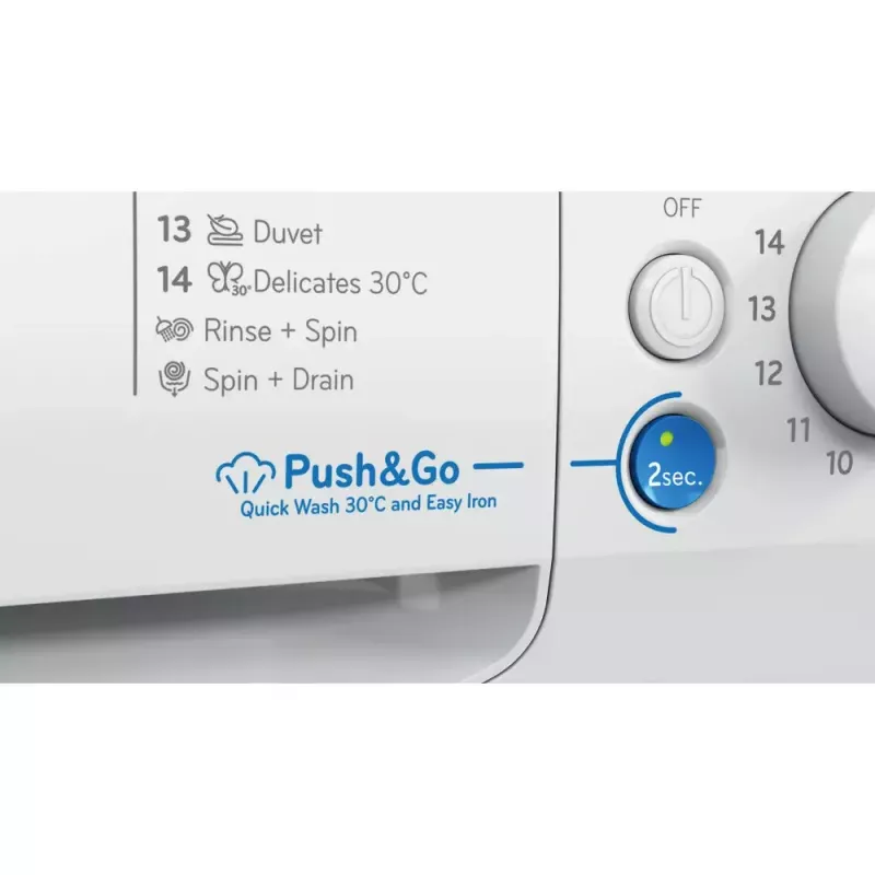 Front-load washing machine Indesit BWE 91496X WSV EE — 9 kg, 1400 RPM, A energy, white