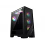 PC case MSI MAG FORGE 120A AIRFLOW Midi Tower — Black, Tempered Glass, Mesh, 3×120mm front fans, 2×120mm top fans, ATX support