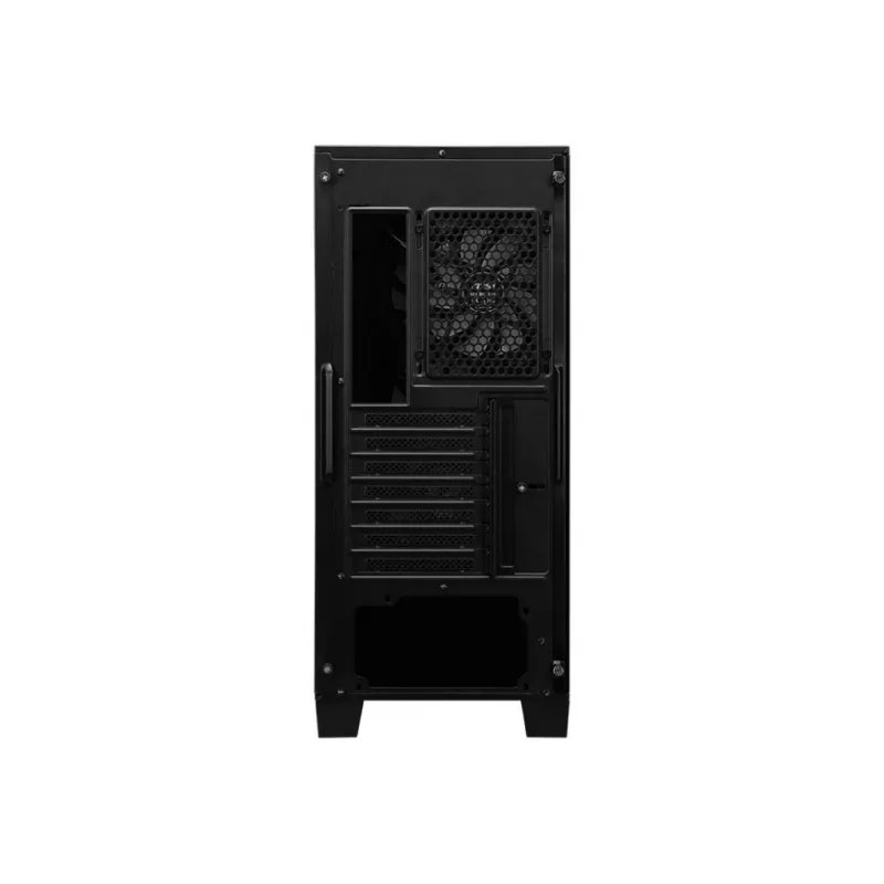 PC case MSI MAG FORGE 120A AIRFLOW Midi Tower — Black, Tempered Glass, Mesh, 3×120mm front fans, 2×120mm top fans, ATX support