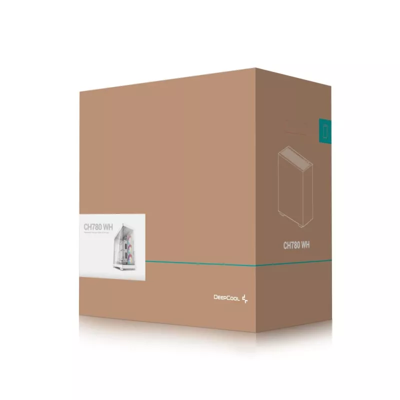 PC Case DeepCool CH780 WH Tower White — Full Tower, E-ATX, tempered glass, aRGB, 48 cm GPU, 13.2 cm CPU cooler