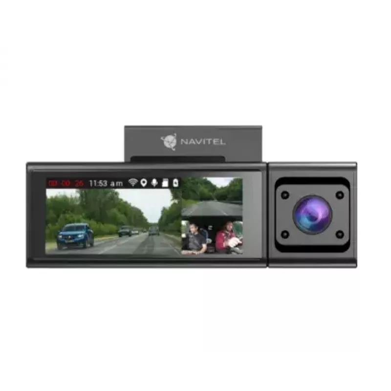 Dashcam Navitel RC3 PRO car camera — Full HD 1920x1080, 106° angle, dual-camera, IPS 3.16 inch display, MicroSD up to 128 GB, USB power