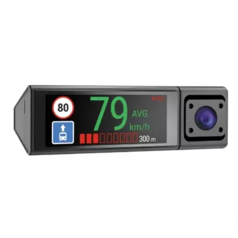 Dashcam Navitel RC3 PRO car camera — Full HD 1920x1080, 106° angle, dual-camera, IPS 3.16 inch display, MicroSD up to 128 GB, USB power