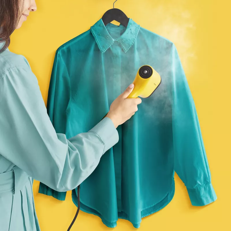 Handheld garment steamer Tefal DT2026 — 0.07 L water tank, 1300 W, yellow