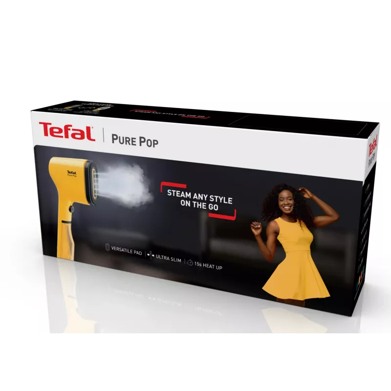 Handheld garment steamer Tefal DT2026 — 0.07 L water tank, 1300 W, yellow