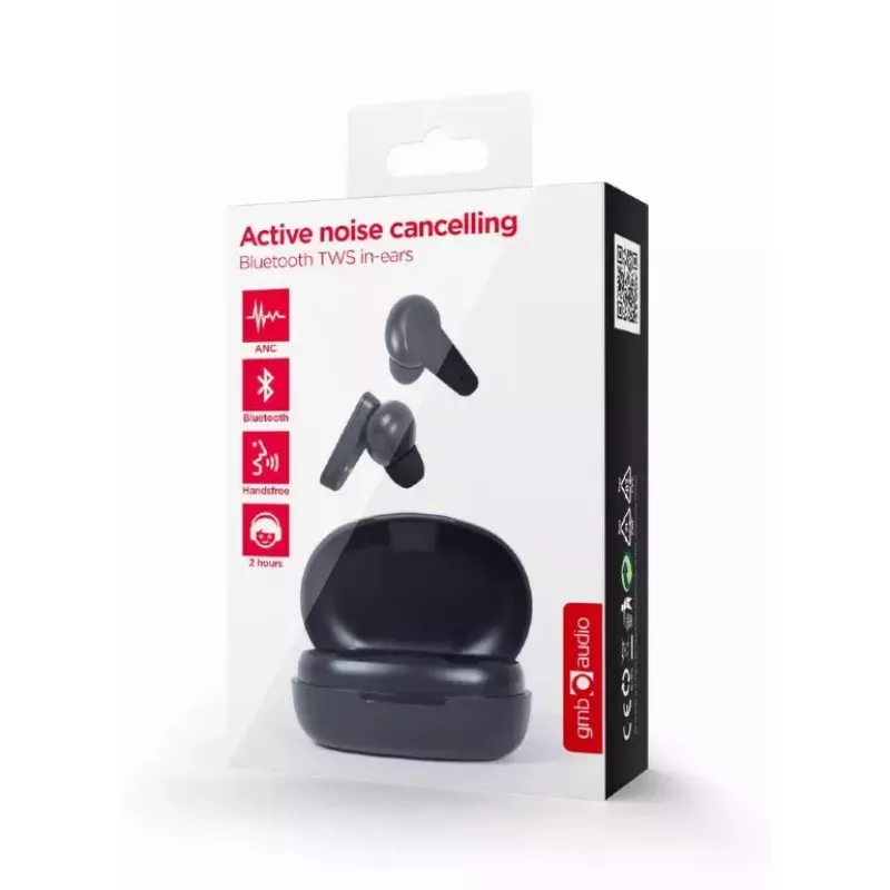 GEMBIRD Wireless TWS In-Ear Headset Malmo with ANC - Stereo - Bluetooth - Black