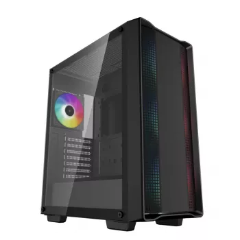 PC case DeepCool CC560 ARGB V2 Midi Tower Black — ATX/Micro‑ATX/Mini‑ITX, tempered glass, aRGB, supports up to 370 mm GPU