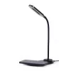 GEMBIRD Desk Lamp With Wireless Charger, Black