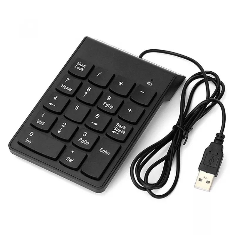 Numeric Keypad GEMBIRD KPD-U-03 USB 18-key scissor switch, 1.45 m cable, black
