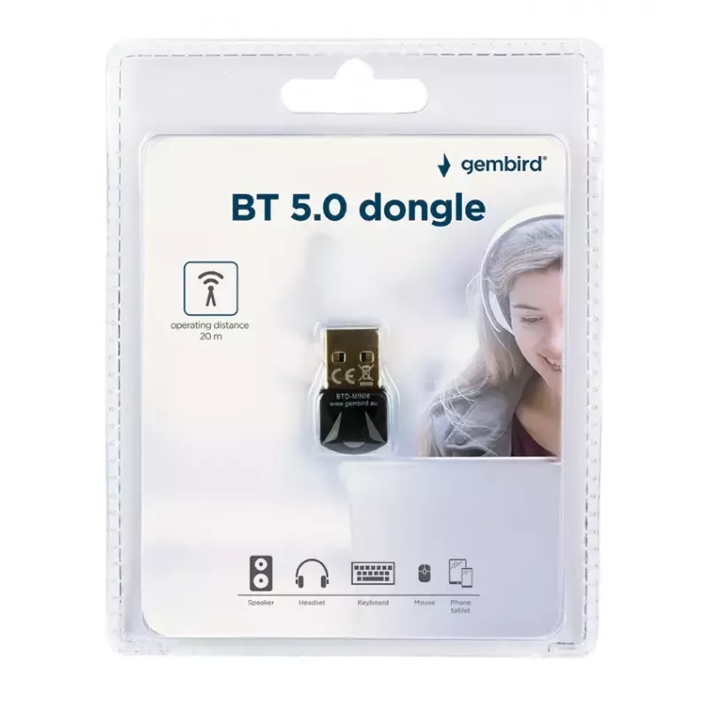 Bluetooth Network Card Gembird BTD-MINI6 Wireless USB Interface