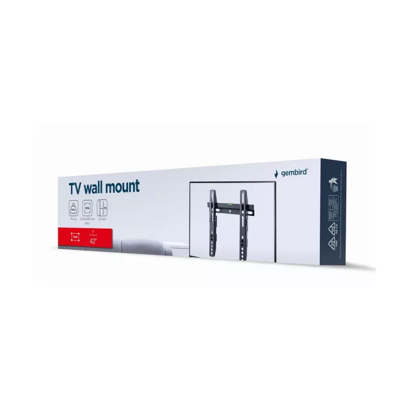 TV mount Gembird WM-42F-02 Black 40 kg capacity 23 to 42 inch