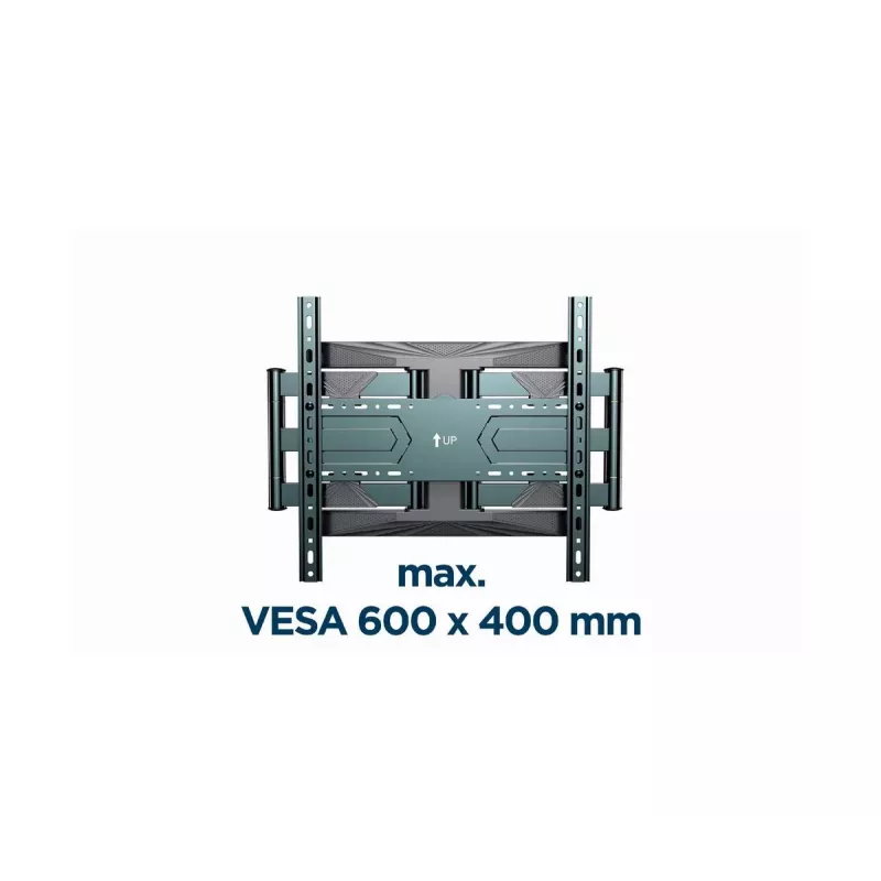 Wall TV mount Gembird WM-80ST-01 Steel for 40–80 inch screens, 50 kg, VESA 100×100–600×400, tilt & swivel