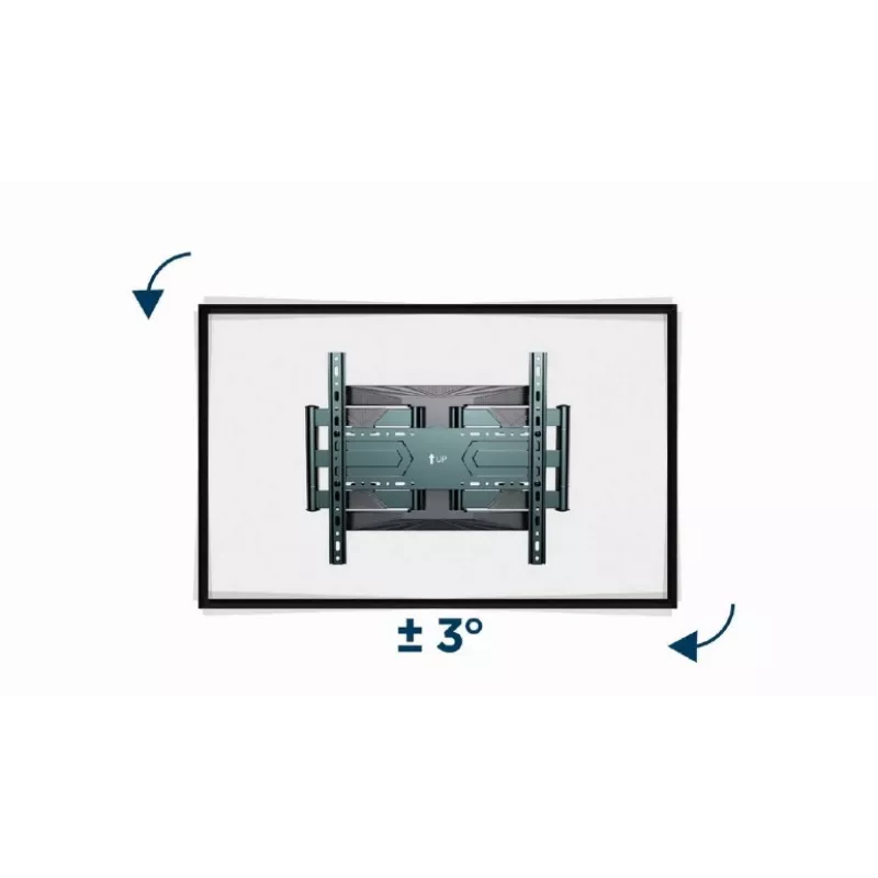 Wall TV mount Gembird WM-80ST-01 Steel for 40–80 inch screens, 50 kg, VESA 100×100–600×400, tilt & swivel