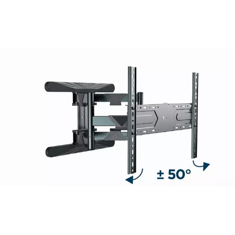 Wall TV mount Gembird WM-80ST-01 Steel for 40–80 inch screens, 50 kg, VESA 100×100–600×400, tilt & swivel