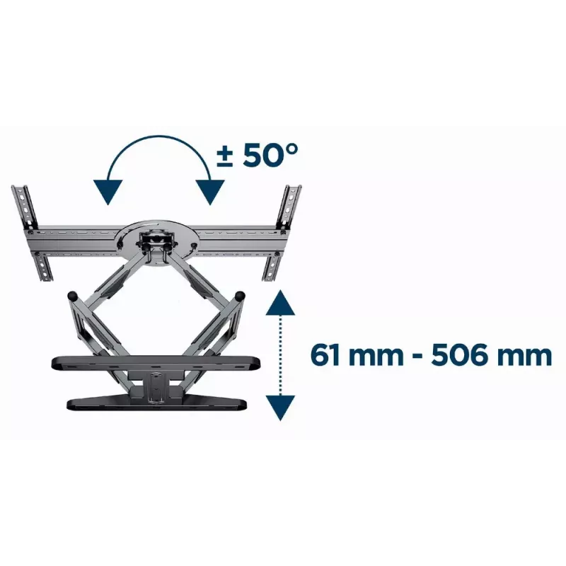 GEMBIRD Rotating Full Motion TV Wall Mount, 40in - 80in