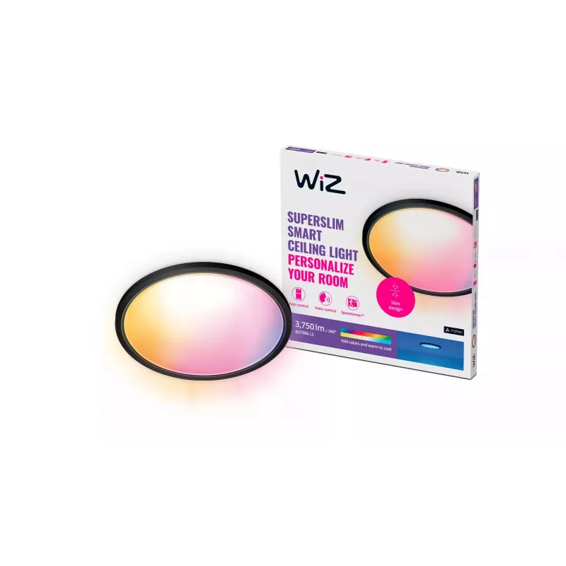 Smart ceiling light wizarding world Superslim Ceiling 32 W, black, 545×545×38 mm, 220–240 V