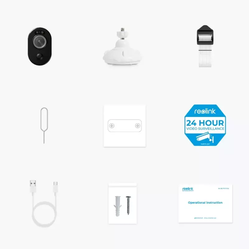 IP security camera Reolink Argus Series B350 4K, wireless, 8 MP, 3840×2160, 125° FOV, IP65, 6000 mAh battery