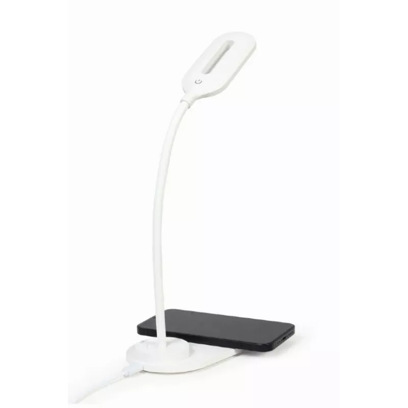 GEMBIRD Desk Lamp With Wireless Charger, White