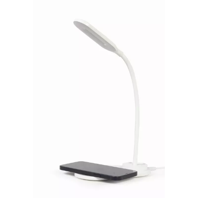 GEMBIRD Desk Lamp With Wireless Charger, White