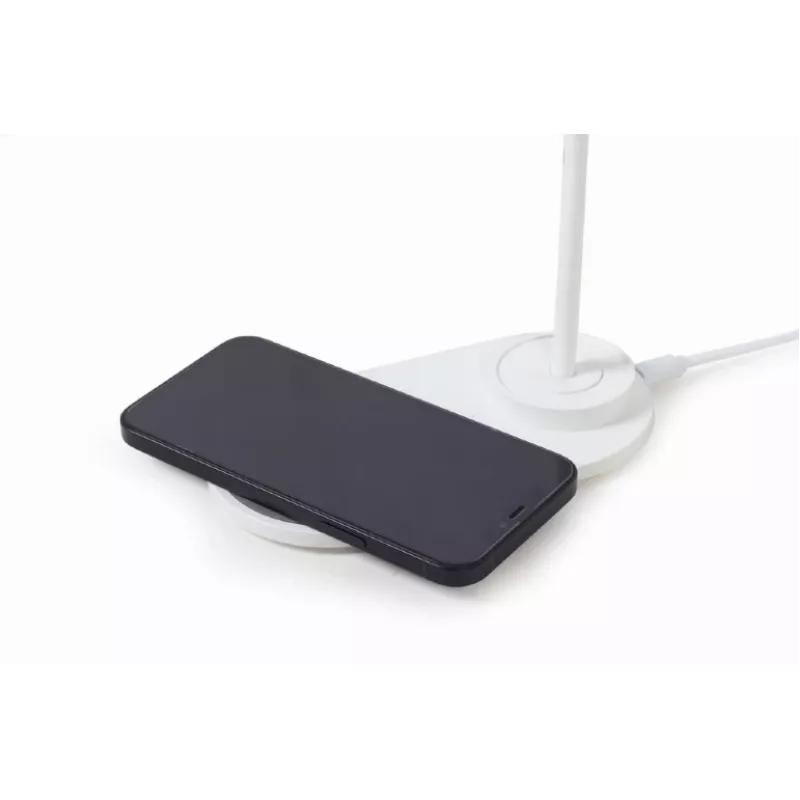GEMBIRD Desk Lamp With Wireless Charger, White