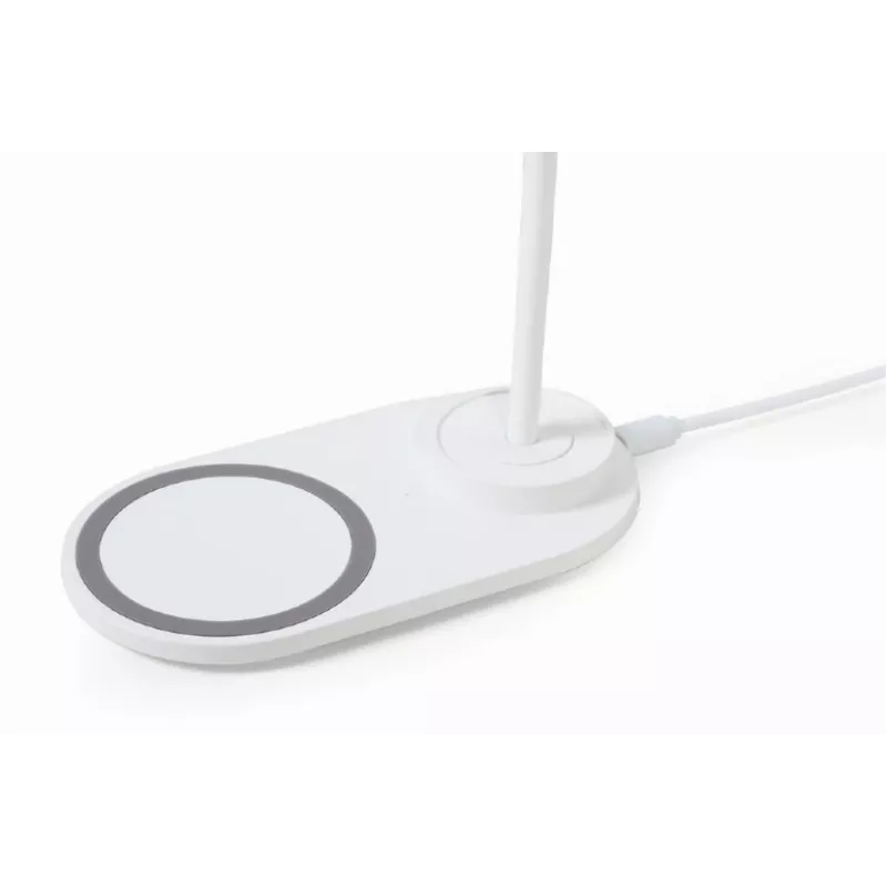 GEMBIRD Desk Lamp With Wireless Charger, White
