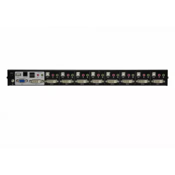 ATEN 8-Port USB DVI KVM Switch with Audio, 2048 x 1536 pixels, QXGA, 4.53 W, Black
