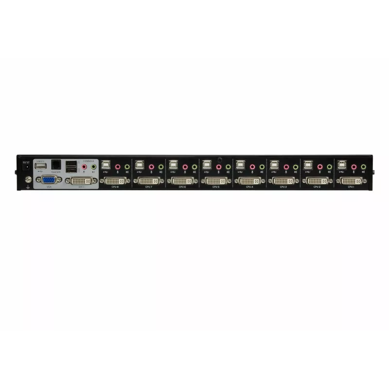 ATEN 8-Port USB DVI KVM Switch with Audio, 2048 x 1536 pixels, QXGA, 4.53 W, Black