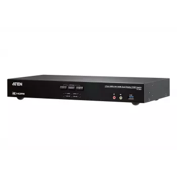 ATEN 2-Port USB 3.0 4K HDMI Dual Display KVMP™ Switch, 4096 x 2160 pixels, 4K Ultra HD, 3.17 W, Black