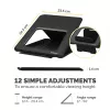 Fellowes Laptop Stand for Desk - Breyta Adjustable Laptop Riser for Home and Office - Portable Laptop Stand with 12 Height Adjustments - Max Laptop Size 14 inch, Max Weight 4KG - Black