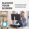 Fellowes Computer Monitor Stand with 3 Height Adjustments - Breyta Monitor Riser with Cable Management - Ergonomic Adjustable Monitor Stand for Computers - Max Weight 15KG - Black