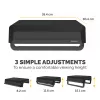 Fellowes Computer Monitor Stand with 3 Height Adjustments - Breyta Monitor Riser with Cable Management - Ergonomic Adjustable Monitor Stand for Computers - Max Weight 15KG - Black