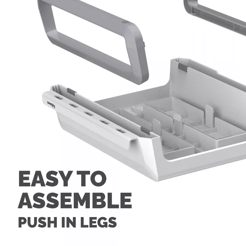 Fellowes Computer Monitor Stand with 3 Height Adjustments - Breyta Monitor Riser with Cable Management - Ergonomic Adjustable Monitor Stand for Computers - Max Weight 15KG - White