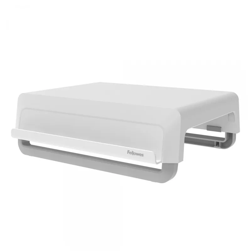 Fellowes Computer Monitor Stand with 3 Height Adjustments - Breyta Monitor Riser with Cable Management - Ergonomic Adjustable Monitor Stand for Computers - Max Weight 15KG - White