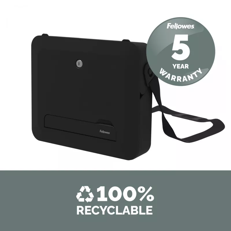 Fellowes Laptop Carry Case with Built-in Laptop Stand - Breyta Lockable Laptop Carry Case for Hybrid Working & Laptops Up To 14 inch/4KG - Black