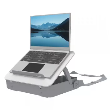 Fellowes Laptop Carry Case with Built-in Laptop Stand - Breyta Lockable Laptop Carry Case for Hybrid Working & Laptops Up To 14 inch/4KG - White