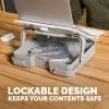 Fellowes Laptop Carry Case with Built-in Laptop Stand - Breyta Lockable Laptop Carry Case for Hybrid Working & Laptops Up To 14 inch/4KG - White