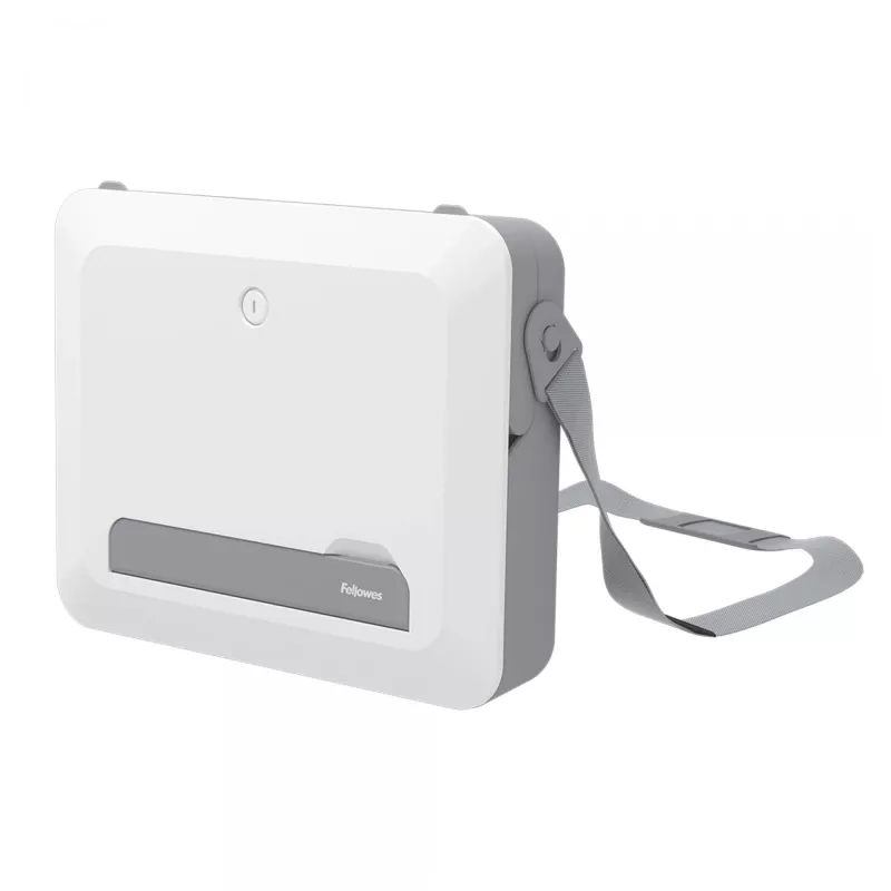 Fellowes Laptop Carry Case with Built-in Laptop Stand - Breyta Lockable Laptop Carry Case for Hybrid Working & Laptops Up To 14 inch/4KG - White
