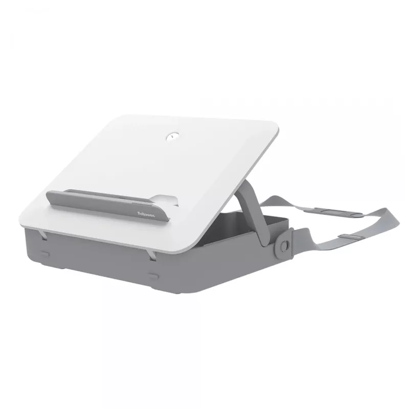 Fellowes Laptop Carry Case with Built-in Laptop Stand - Breyta Lockable Laptop Carry Case for Hybrid Working & Laptops Up To 14 inch/4KG - White