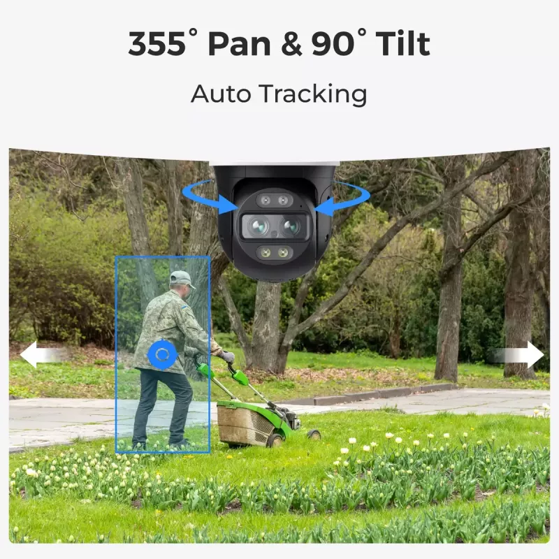 IP security camera Reolink TrackMix W760 4K, 8 MP, 3840×2160, Wi‑Fi & Ethernet, PTZ (355° pan, 90° tilt), 30 m night vision, IP65