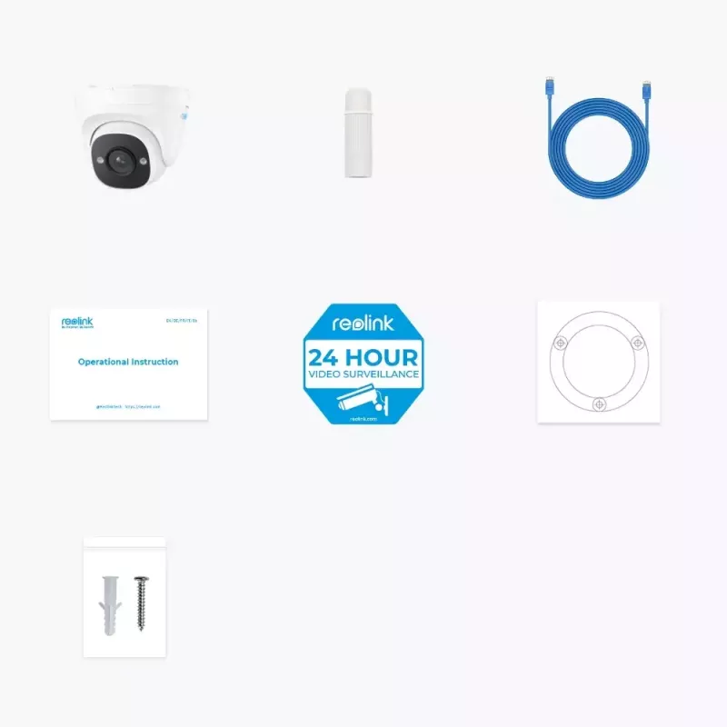 IP security camera Reolink P324 5 MP PoE, 2880×1616, 2.8 mm, 30 fps, IP66, PoE/DC, night vision 30 m