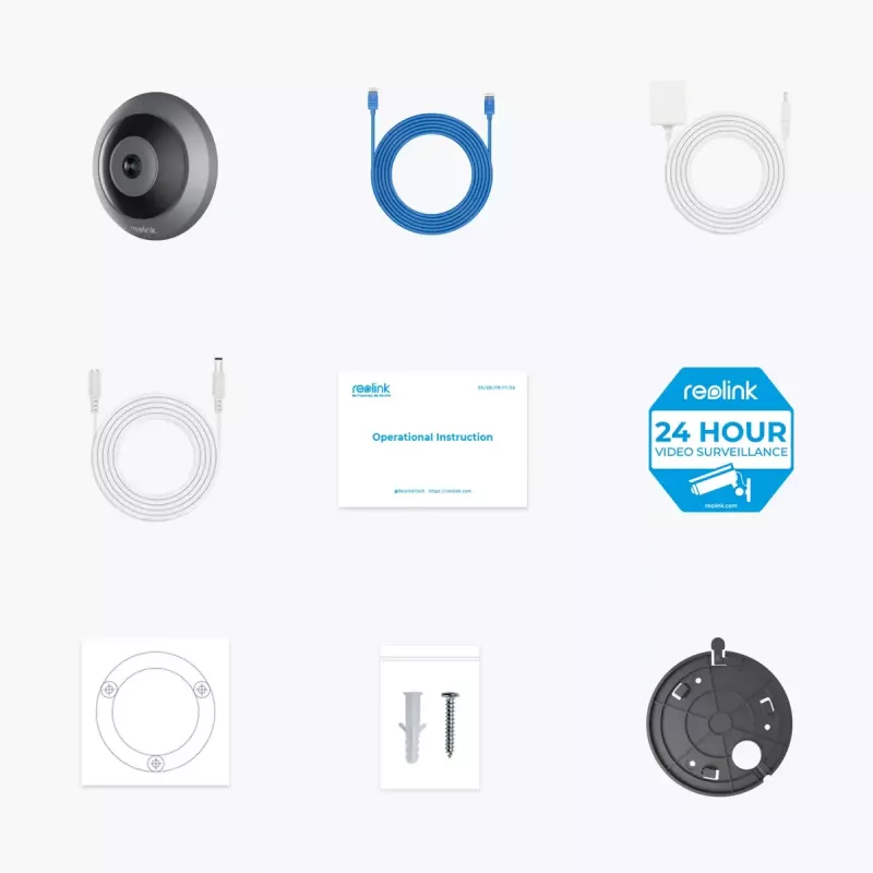 IP security camera Reolink W520 6MP Indoor 360° View, 2560×2560, H.265, Wi‑Fi & Ethernet
