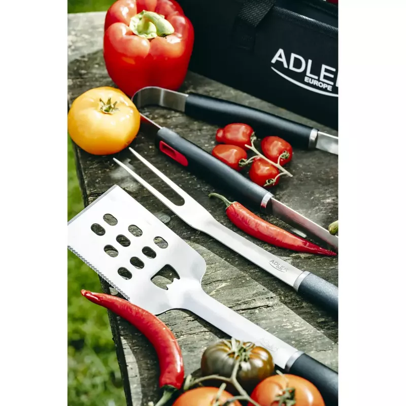 Grill utensil set Adler AD 6727 — stainless steel, 4 pieces