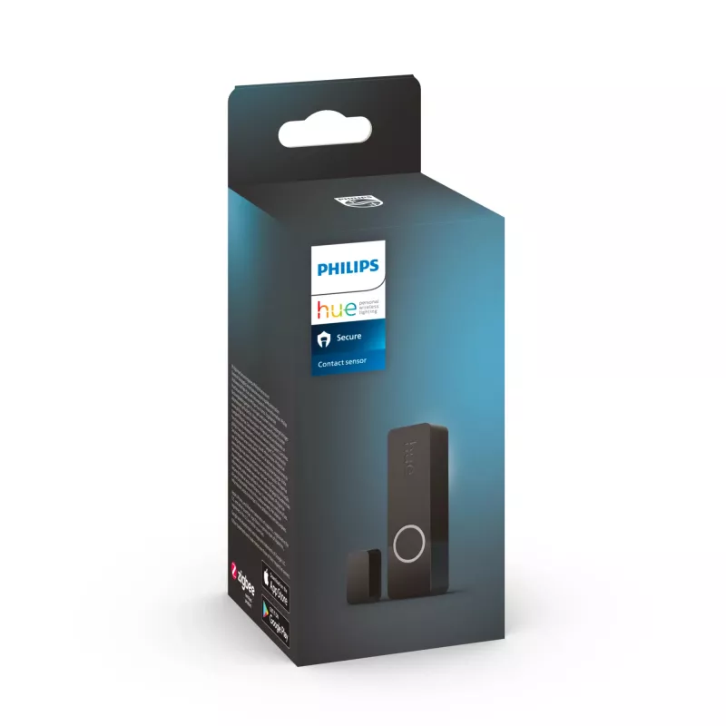 Philips Secure contact sensor, Wireless, ZigBee, Black, Door/Window, Adhesive tape/Screw, III