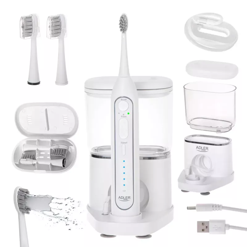 Toothbrush Adler 2-in-1 Water Flossing Sonic Brush AD 2180w