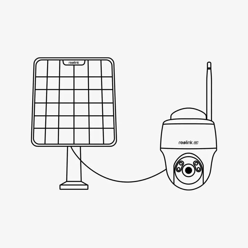 IP security camera Reolink Argus Series B430 — 5 MP, wireless, battery/solar 6000 mAh, dome, indoor/outdoor, PIR, 355° pan, 140° tilt