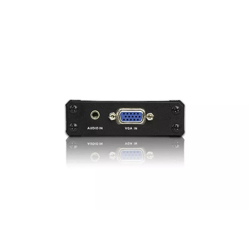 ATEN VGA to HDMI Audio/Video converter, Black, Metal, 1920 x 1080 pixels, 1920 x 1080 pixels, 1080p, 16:9
