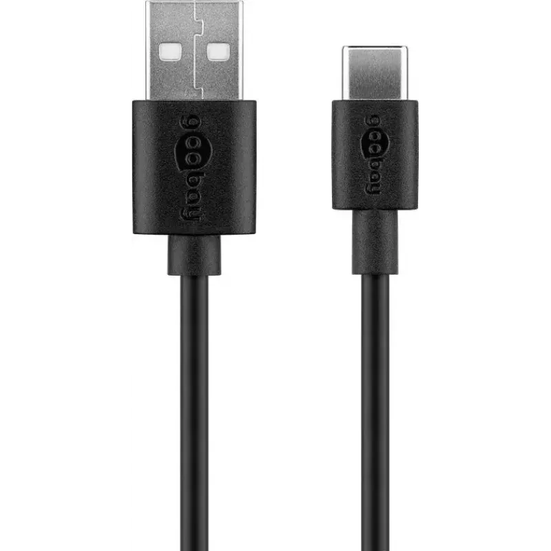 Indoor charger GOOBAY 45298 – universal USB 5V 1m, AC 100–240V, 5 W, black
