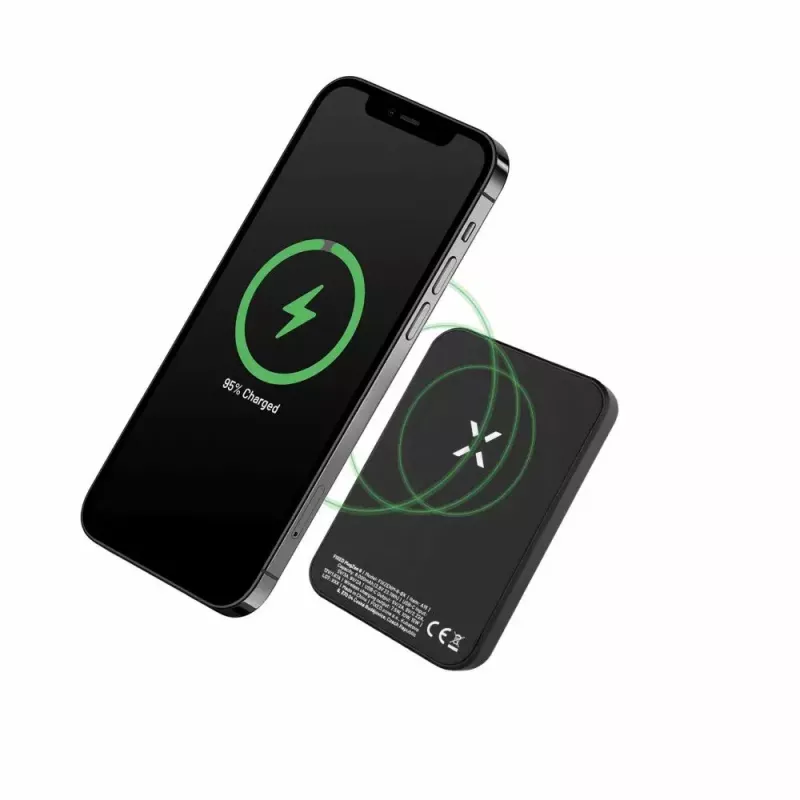 Portable Power Bank FIXED MagZen 6000 mAh — black, USB output for smartphones and tablets