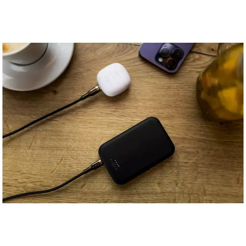 Portable Power Bank FIXED MagZen 6000 mAh — black, USB output for smartphones and tablets
